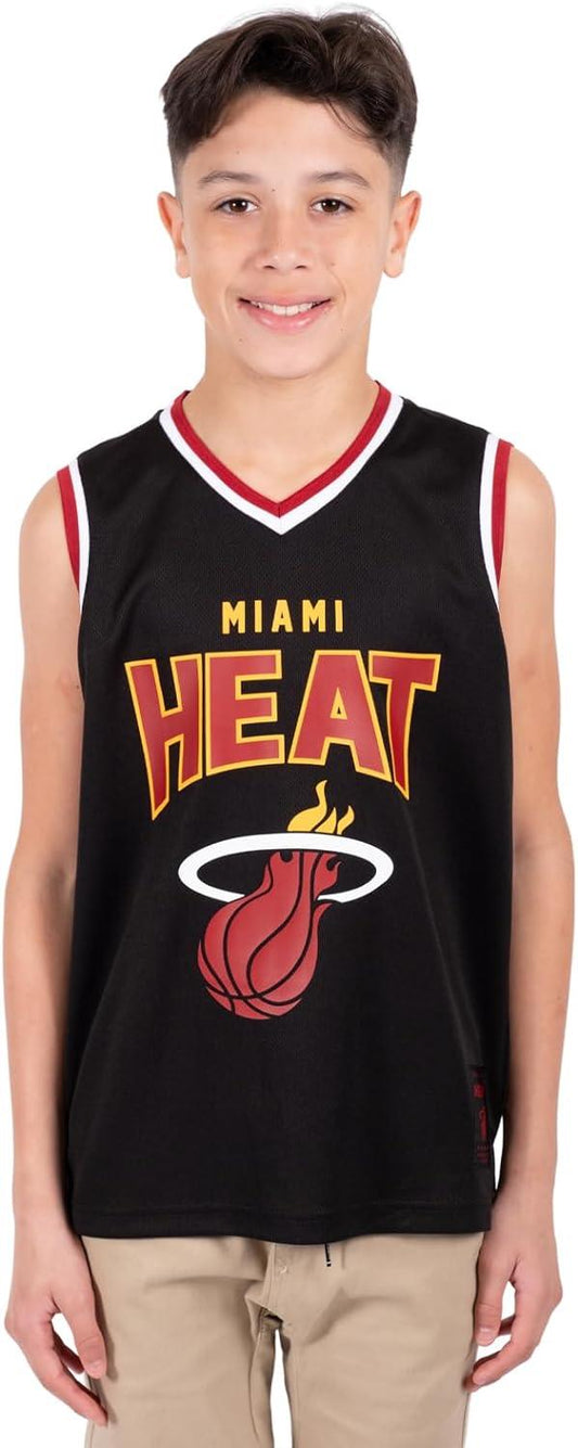 Ultra Game NBA Miami Heat Boys Sleeveless Mesh Tank Top Muscle T-Shirt|Miami Heat - UltraGameShop