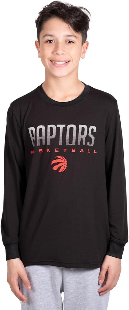 Ultra Game NBA Toronto Raptors Boys Super Soft Long Sleeve Active T-Shirt|Toronto Raptors - UltraGameShop