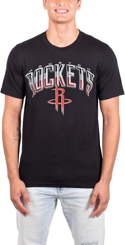 Petite Ultra Game NBA Houston Rockets Mens Arched Plexi Short Sleeve Tee Shirt Black Medium