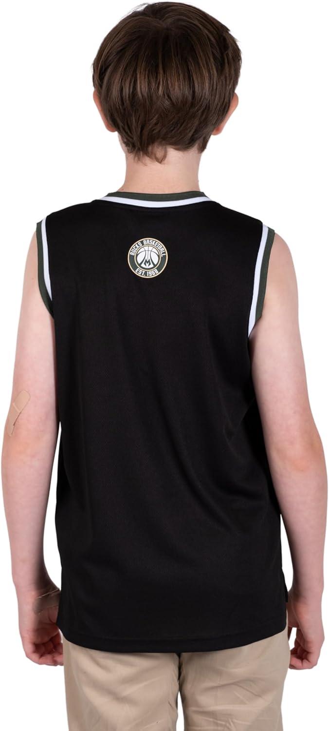 Ultra Game NBA Milwaukee Bucks Boys Sleeveless Mesh Tank Top Muscle T-Shirt|Milwaukee Bucks - UltraGameShop