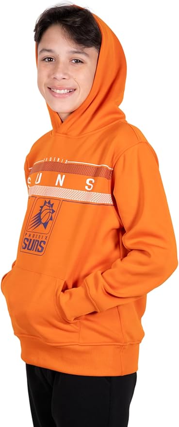 Ultra Game NBA Phoenix Suns Boys Super Soft Poly Midtwon Pullover Hoodie Sweatshirt|Phoenix Suns - UltraGameShop