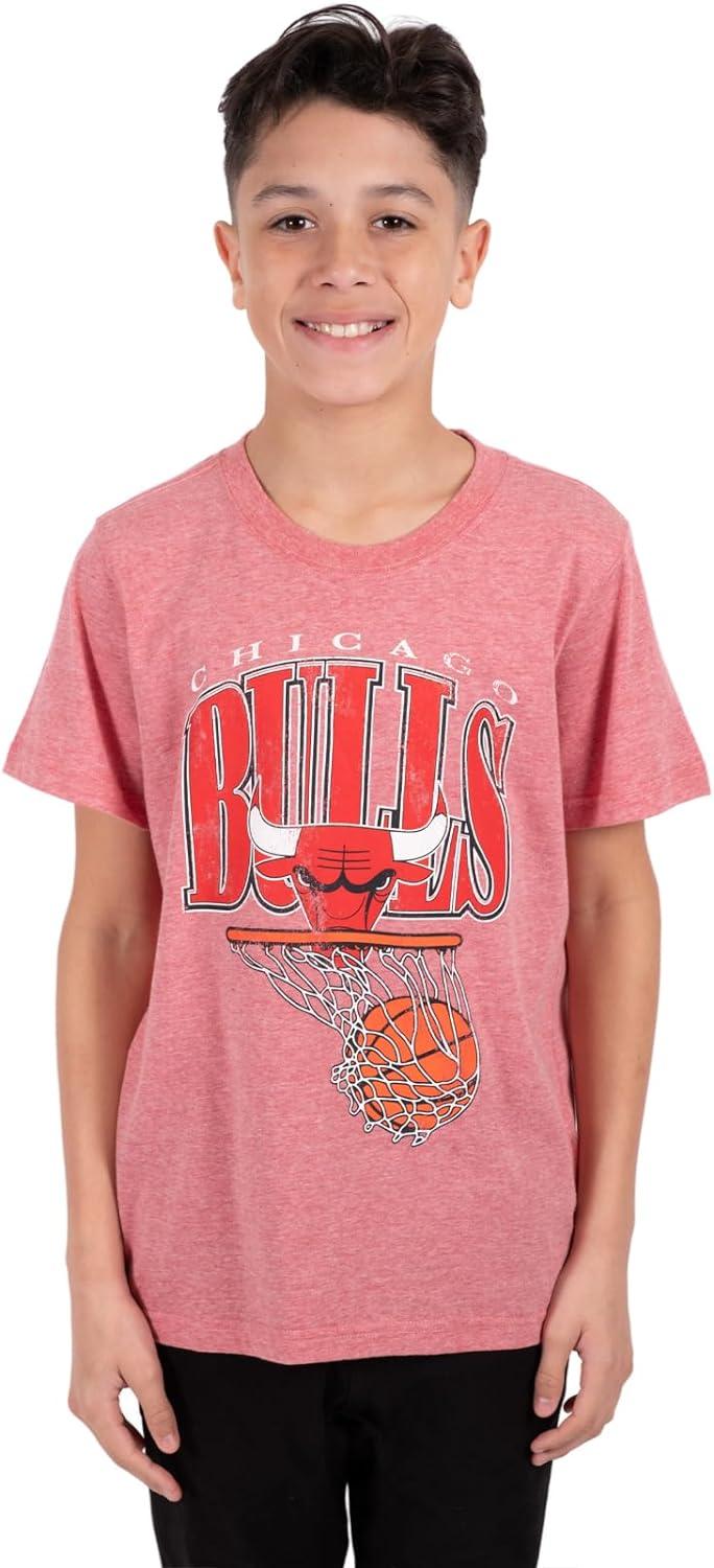 Ultra Game NBA Chicago Bulls Boys Super Soft Distressed T-Shirt|Chicago Bulls - UltraGameShop