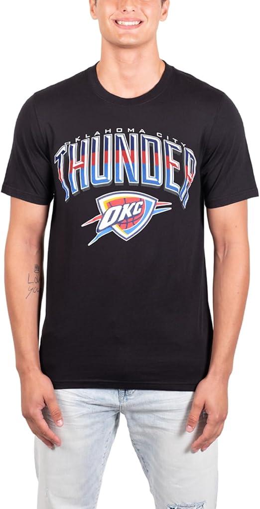 Ultra Game Men's NBA Oklahoma City Thunder Arched Plexi Short Sleeve T-Shirt|Oklahoma City Thunder - UltraGameShop