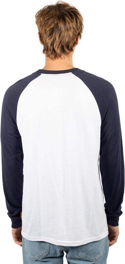 Ultra Game NFL Mens Super Soft Raglan Baseball Long Sleeve T-Shirt| Chicago Bears - UltraGameShop