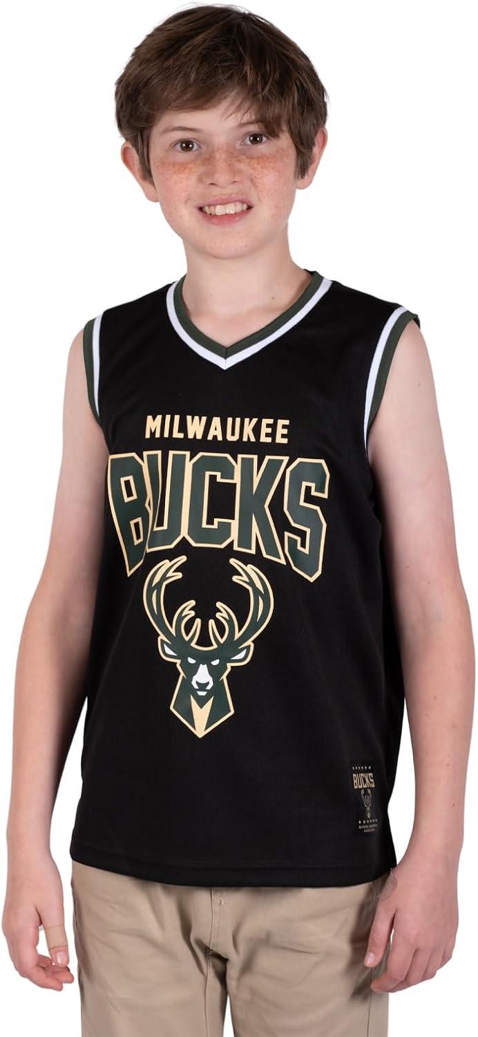 Ultra Game NBA Milwaukee Bucks Boys Sleeveless Mesh Tank Top Muscle T-Shirt|Milwaukee Bucks - UltraGameShop