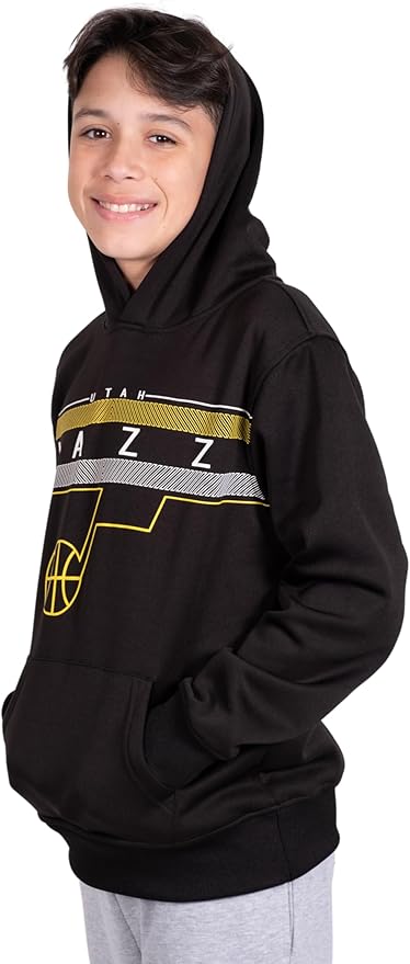 Ultra Game NBA Utah Jazz Boys Super Soft Poly Midtwon Pullover Hoodie Sweatshirt|Utah Jazz - UltraGameShop