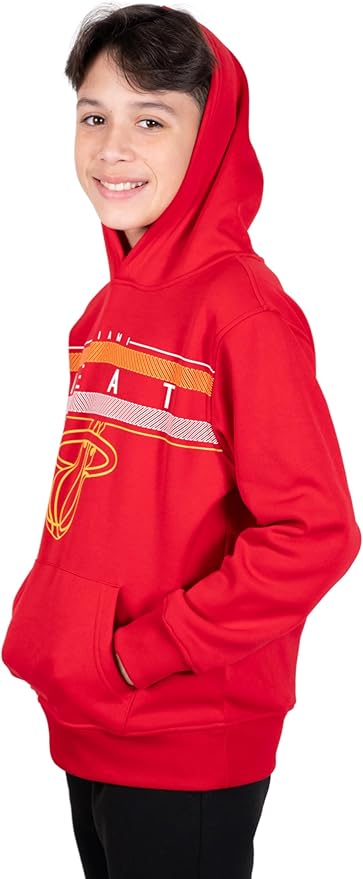 Ultra Game NBA Miami Heat Boys Super Soft Poly Midtwon Pullover Hoodie Sweatshirt|Miami Heat - UltraGameShop