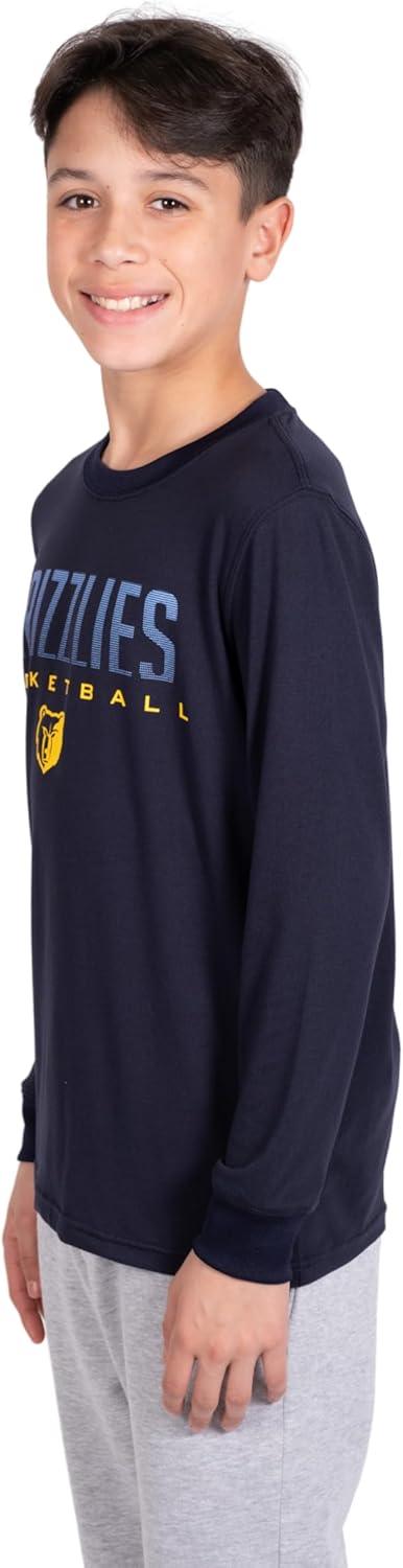 Ultra Game NBA Memphis Grizzlies Boys Super Soft Long Sleeve Active T-Shirt|Memphis Grizzlies - UltraGameShop