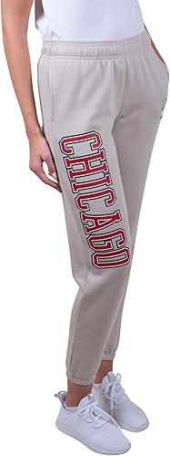 Ultra Game NBA Chicago Bulls Women's Super Soft Active Fleece Sweatpants Joggers|Chicago Bulls - UltraGameShop