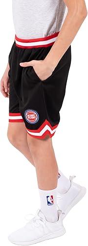 Ultra Game NBA Detroit Pistons Boys Active Knit Slam Basketball Training Shorts|Detroit Pistons - UltraGameShop