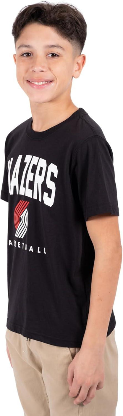 Ultra Game NBA Portland Trail Blazers Boys Super Soft Game Time T-Shirt|Portland Trail Blazers - UltraGameShop