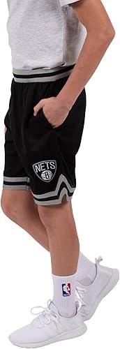 Ultra Game NBA Brooklyn Nets Boys Active Knit Slam Basketball Training Shorts|Brooklyn Nets - UltraGameShop