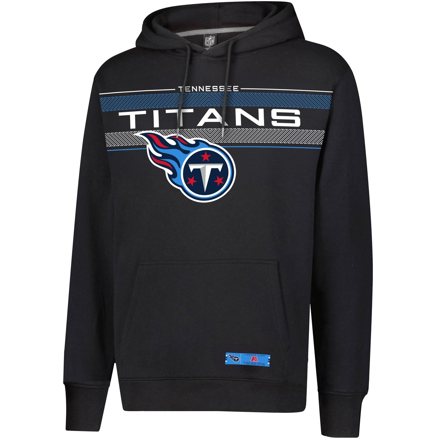 Ultra Game NFL Official Adults Super Soft Pullover Hoodie Sweatshirt - Warm Polyester Blend - Unisex, Tennessee Titans, Black|Tennessee Titans