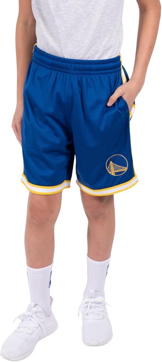 Ultra Game NBA Golden State Warriors Boys Active Knit Slam Basketball Training Shorts|Golden State Warriors - UltraGameShop