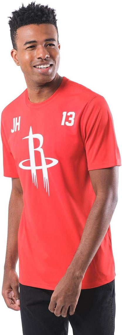 Ultra Game NBA Houston Rockets - James Harden Men's Players Quick Dry Active T-Shirt|Houston Rockets - James Harden - UltraGameShop