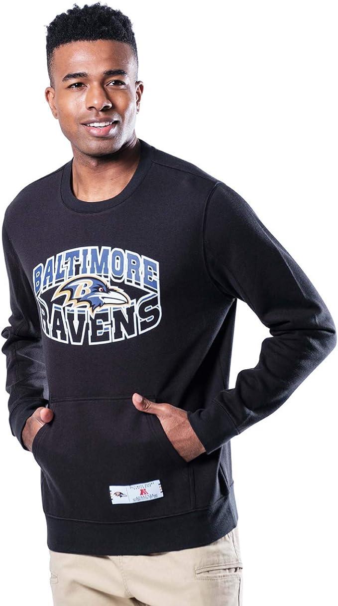 Ultra Game NFL Baltimore Ravens Men's Super Soft Ultimate Crew Neck Sweatshirt|Baltimore Ravens - UltraGameShop