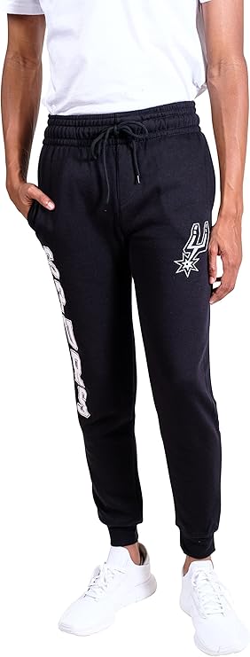 Ultra Game NBA Official Men’s Super Soft Jogger Sweatpants - Unisex, San Antonio Spurs, Team Color|San Antonio Spurs