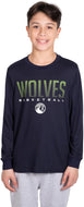 Ultra Game NBA Minnesota Timberwolves Boys Super Soft Long Sleeve Active T-Shirt|Minnesota Timberwolves - UltraGameShop