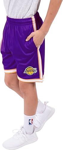 Ultra Game NBA Los Angeles Lakers Boys Active Knit Slam Basketball Training Shorts|Los Angeles Lakers - UltraGameShop