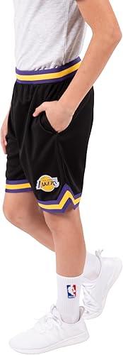 Ultra Game NBA Los Angeles Lakers Boys Active Knit Slam Basketball Training Shorts|Los Angeles Lakers - UltraGameShop