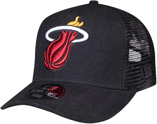 Ultra Game NBA Adults Miami Heat Snap Back All Around The World Trucker Baseball Cap Hat| Miami Heat - UltraGameShop