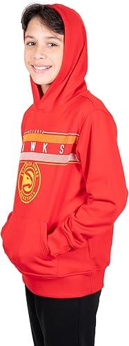 Ultra Game NBA Atlanta Hawks Boys Super Soft Poly Midtwon Pullover Hoodie Sweatshirt|Atlanta Hawks - UltraGameShop