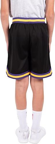 Ultra Game NBA Los Angeles Lakers Boys Active Knit Slam Basketball Training Shorts|Los Angeles Lakers - UltraGameShop