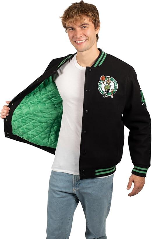 Ultra Game Men's Boston Celtics Game Time Varsity Jacket|Boston Celtics - UltraGameShop