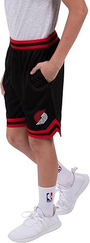 Ultra Game NBA Portland Trail Blazers Boys Active Knit Slam Basketball Training Shorts|Portland Trail Blazers - UltraGameShop