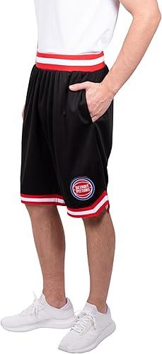 Ultra Game NBA Detroit Pistons Men's Active Knit Basketball Training Shorts|Detroit Pistons - UltraGameShop