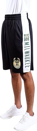 Ultra Game NBA Milwaukee Bucks Men's Active Soft Workout Basketball Training Shorts| Milwaukee Bucks - UltraGameShop