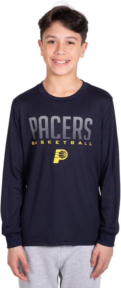 Ultra Game NBA Indiana Pacers Boys Super Soft Long Sleeve Active T-Shirt|Indiana Pacers - UltraGameShop