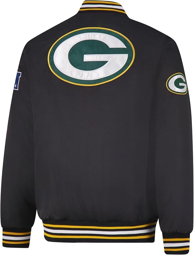 Ultra Game Adults NFL Official Supreme Satin Jacket|Green Bay Packers