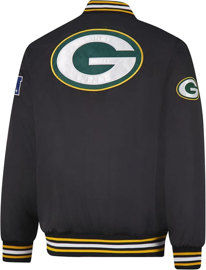 Ultra Game Adults NFL Official Supreme Satin Jacket|Green Bay Packers