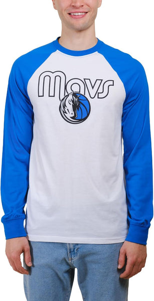 Ultra Game NBA Dallas Mavericks Men's Super Soft Raglan Baseball T-Shirt |Dallas Mavericks - UltraGameShop