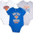 Ultra Game NBA New York Knicks Super Soft Cotton 3 Pack Baby Creeper Bodysuit|New York Knicks - UltraGameShop