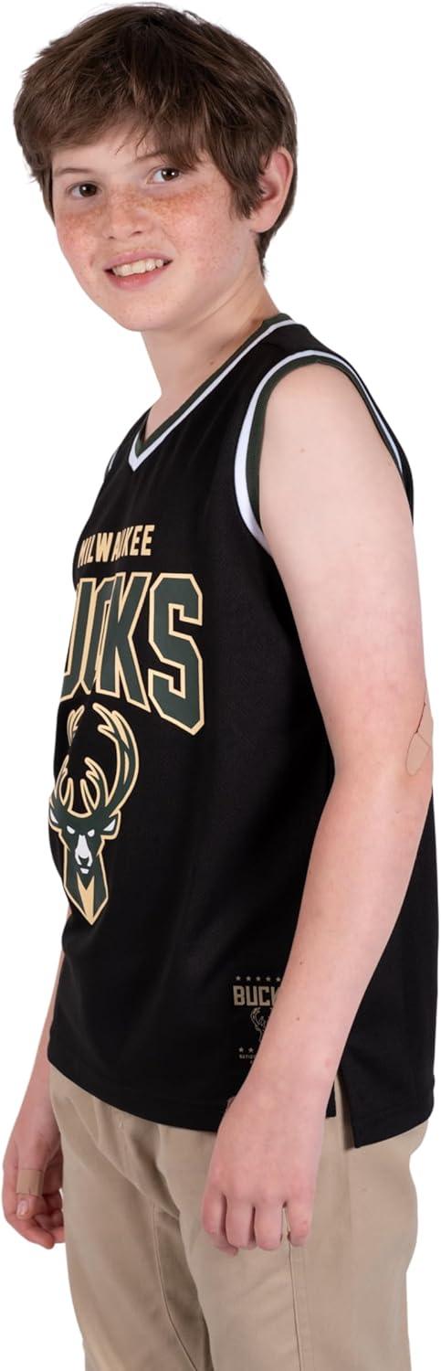 Ultra Game NBA Milwaukee Bucks Boys Sleeveless Mesh Tank Top Muscle T-Shirt|Milwaukee Bucks - UltraGameShop