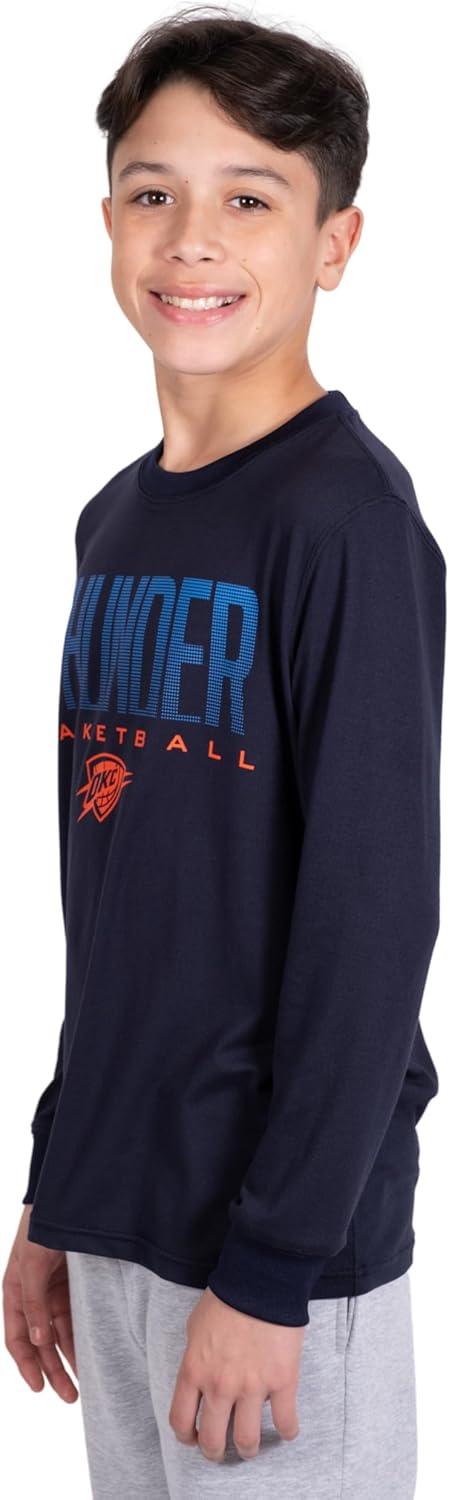 Ultra Game NBA Oklahoma City Thunder Boys Super Soft Long Sleeve Active T-Shirt|Oklahoma City Thunder - UltraGameShop