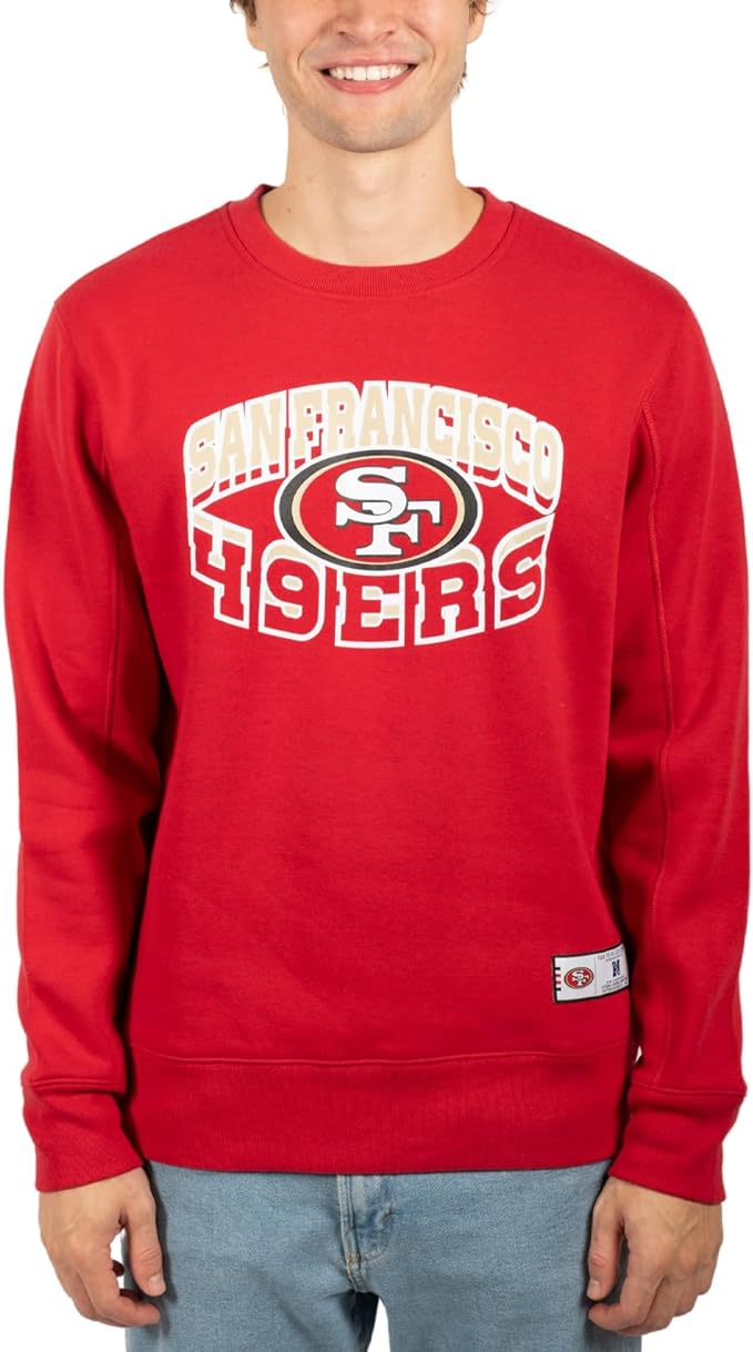 Ultra Game NFL San Francisco 49ers Mens Super Soft Ultimate Crew Neck Sweatshirt|San Francisco 49ers - UltraGameShop