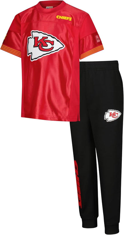 Ultra Game Youth NFL Official Super Soft Jersey & Jogger Sweatpants Set