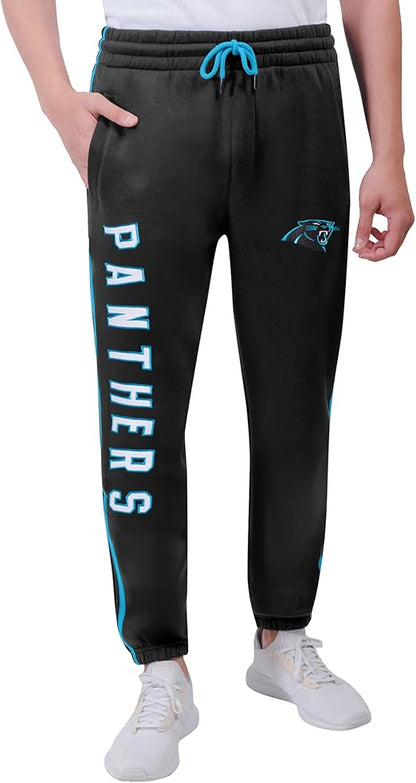Ultra Game NFL Official Adults Active Super Soft Fleece Game Day Jogger Sweatpants - Unisex, Carolina Panthers|Carolina Panthers