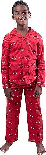 Ultra Game NBA Official Youth 2-Piece Super Soft Button Down Pajamas Set, Chicago Bulls, Boys Sizes|Chicago Bulls