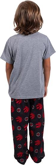 Ultra Game NBA Toronto Raptors Boys 2 Piece Tee Shirt & Lounge Pants Pajama Set| Toronto Raptors - UltraGameShop