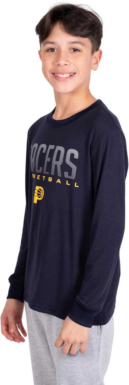 Ultra Game NBA Indiana Pacers Boys Super Soft Long Sleeve Active T-Shirt|Indiana Pacers - UltraGameShop