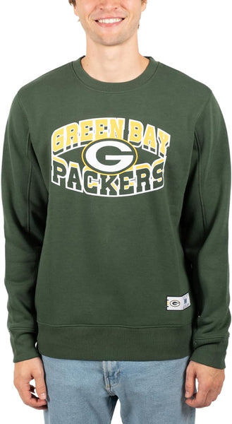 Ultra Game NFL Green Bay Packers Men's Super Soft Ultimate Crew Neck Sweatshirt|Green Bay Packers