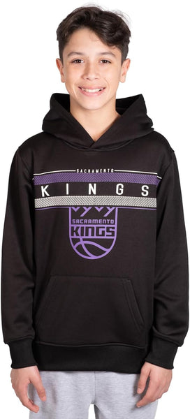 Ultra Game NBA Sacramento Kings Boys Super Soft Poly Midtwon Pullover Hoodie Sweatshirt|Sacramento Kings - UltraGameShop
