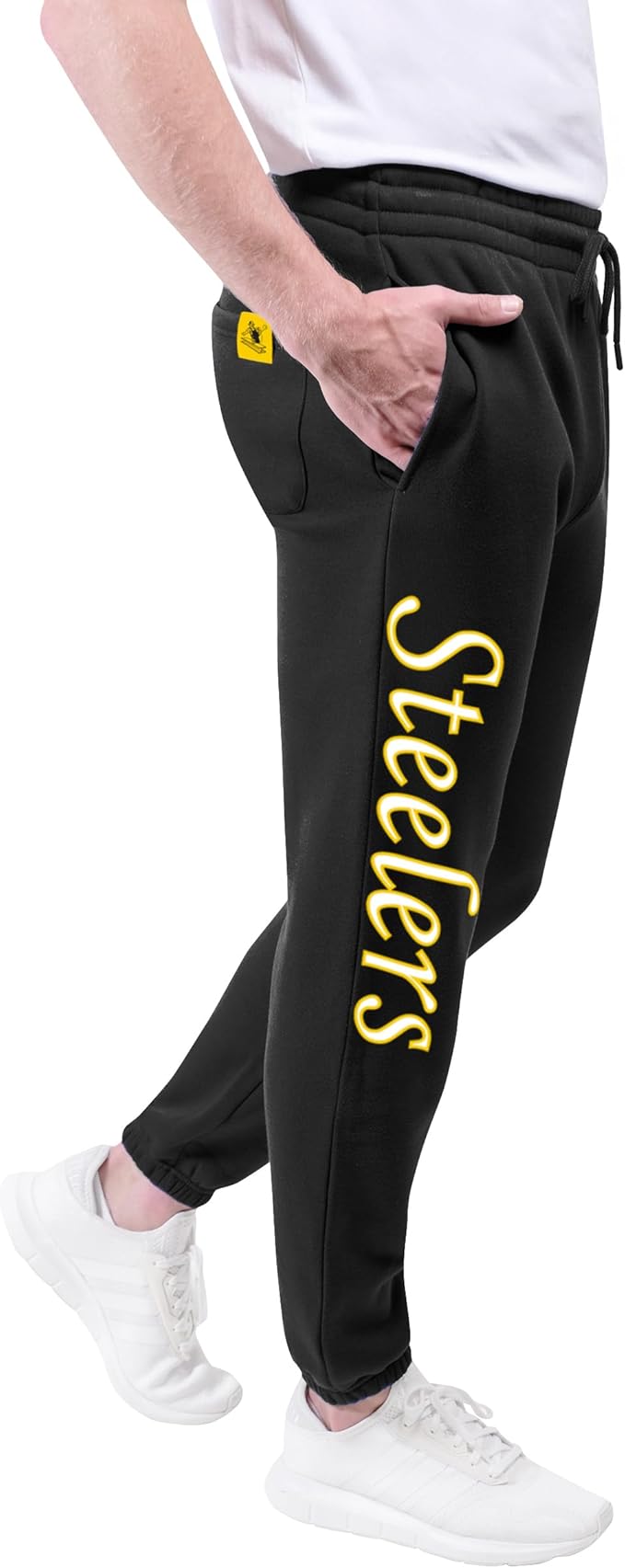 Ultra Game Men's NFL Official Super Soft Game Day Jogger Sweatpants|Pittsburgh Steelers