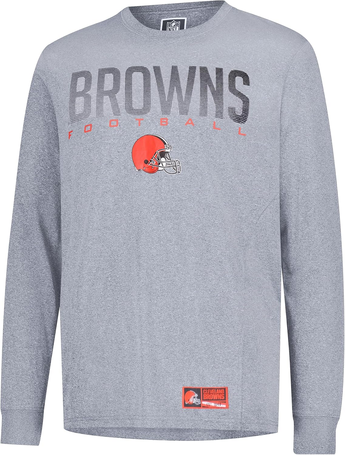 Ultra Game Men's NFL Official Super Soft Game Day Long Sleeve T-Shirt, Cleveland Browns|Cleveland Browns