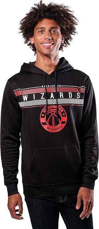 Ultra Game NBA Official Men’s Super Soft Midtown Hoodie Pullover Sweatshirt - Unisex, Washington Wizards|Washington Wizards