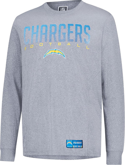 Ultra Game Men's NFL Official Super Soft Game Day Long Sleeve T-Shirt, Los Angeles Chargers|Los Angeles Chargers